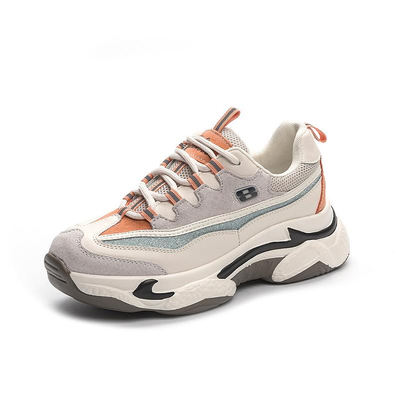 Echtes Leder Daddy Schuhe Damen Herbst Neue Sommerschuhe All-Matching Atmungsaktiv Erhöht Ins Mode 40 von Joom DACH