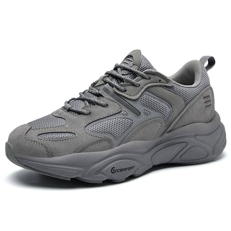 Echtes Leder Damen Plateau Sportschuhe Herren Mesh Laufschuhe Outdoor Jogging Walking Schuhe Frühling Atmungsaktive Sneaker Herren 45 von Joom DACH