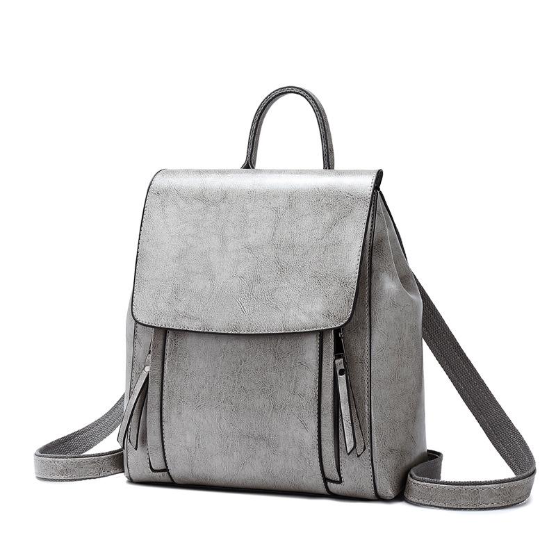 Echtes Leder Damen Tasche Mode Tasche Rindsleder Rucksack Damen Advanced Sense Rucksack graue von Joom DACH