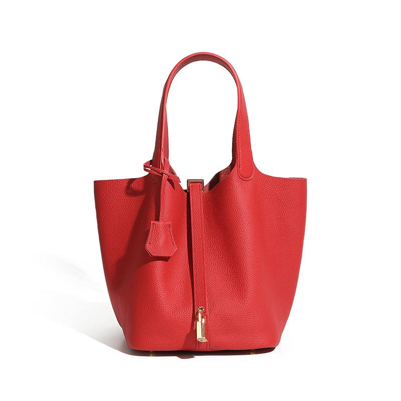 Echtes Leder Eine Nischen-High-End Exquisite Hand-Bucket-Tasche für Damen von Joom DACH