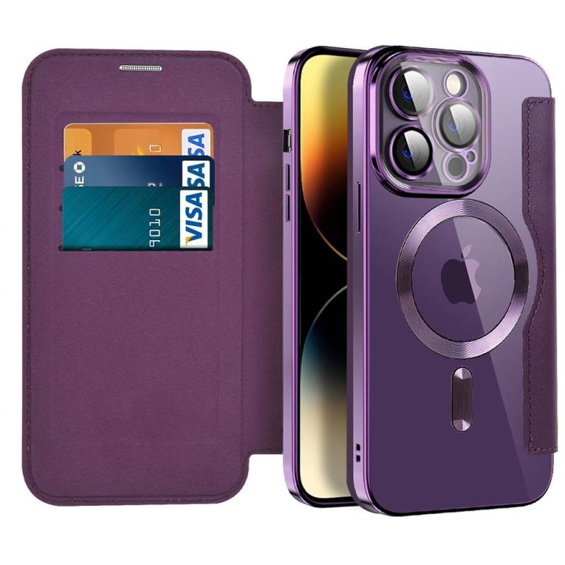 Echtes Leder Flip Wallet Cases für Magsafe Magnethülle für iPhone 14 11 12 13 Pro Max Plus Kabelloses Laden Überzug Klare Abdeckung For iPhone 14Pro Max dunkelviolette Echtes Leder Flip Wallet Cases für Magsafe Magnethülle für iPhone 14 11 12 13 Pro Max Plus Kabelloses Laden Überzug Klare Abdeckung For iPhone 14Pro Max dunkelviolette von Joom DACH