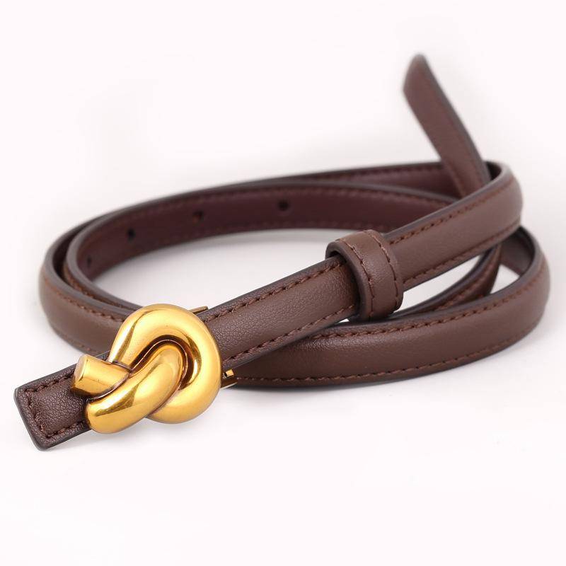 Echtes Leder Frauen Mode Gürtel Knoten Schnalle Bund Kummerbund Für Kleid Jeans 100cm von Joom DACH