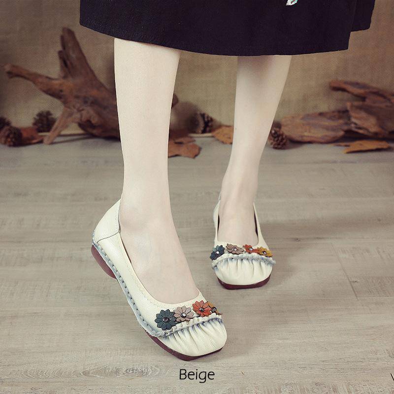 Echtes Leder Frauen Schuhe Casual Luxus Marke Damen Loafer Mokassins Weiche Atmungsaktive Slip auf Weibliche Boot Schuhe Plus Größe 38 von Joom DACH