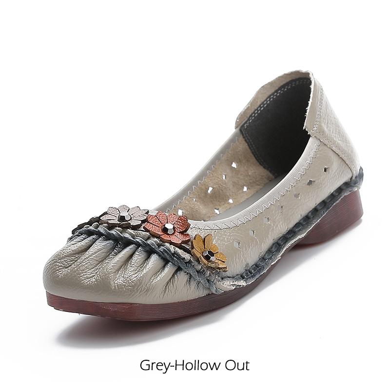 Echtes Leder Frauen Schuhe Casual Luxus Marke Damen Loafer Mokassins Weiche Atmungsaktive Slip auf Weibliche Boot Schuhe Plus Größe 40 von Joom DACH