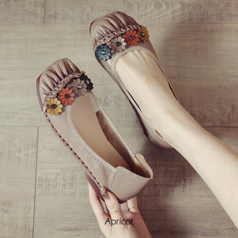 Echtes Leder Frauen Schuhe Casual Luxus Marke Damen Loafer Mokassins Weiche Atmungsaktive Slip auf Weibliche Boot Schuhe Plus Größe 41 von Joom DACH