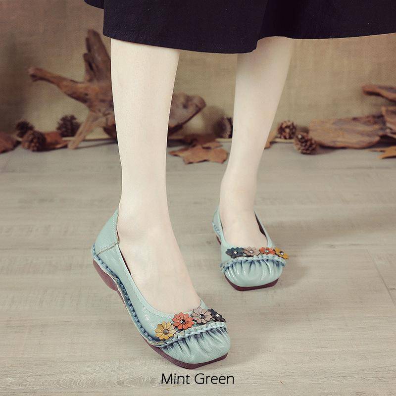 Echtes Leder Frauen Schuhe Casual Luxus Marke Damen Loafer Mokassins Weiche Atmungsaktive Slip auf Weibliche Boot Schuhe Plus Größe 41 von Joom DACH