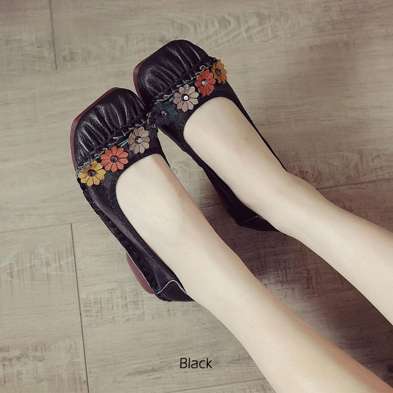 Echtes Leder Frauen Schuhe Casual Luxus Marke Damen Loafer Mokassins Weiche Atmungsaktive Slip auf Weibliche Boot Schuhe Plus Größe 42 von Joom DACH