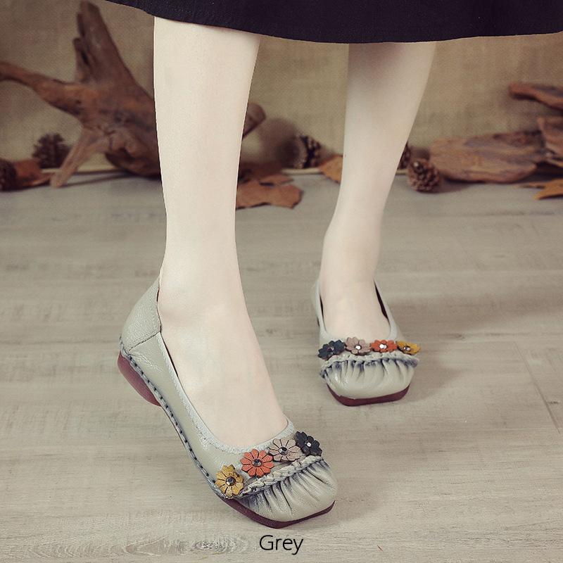 Echtes Leder Frauen Schuhe Casual Luxus Marke Damen Loafer Mokassins Weiche Atmungsaktive Slip auf Weibliche Boot Schuhe Plus Größe 42 von Joom DACH