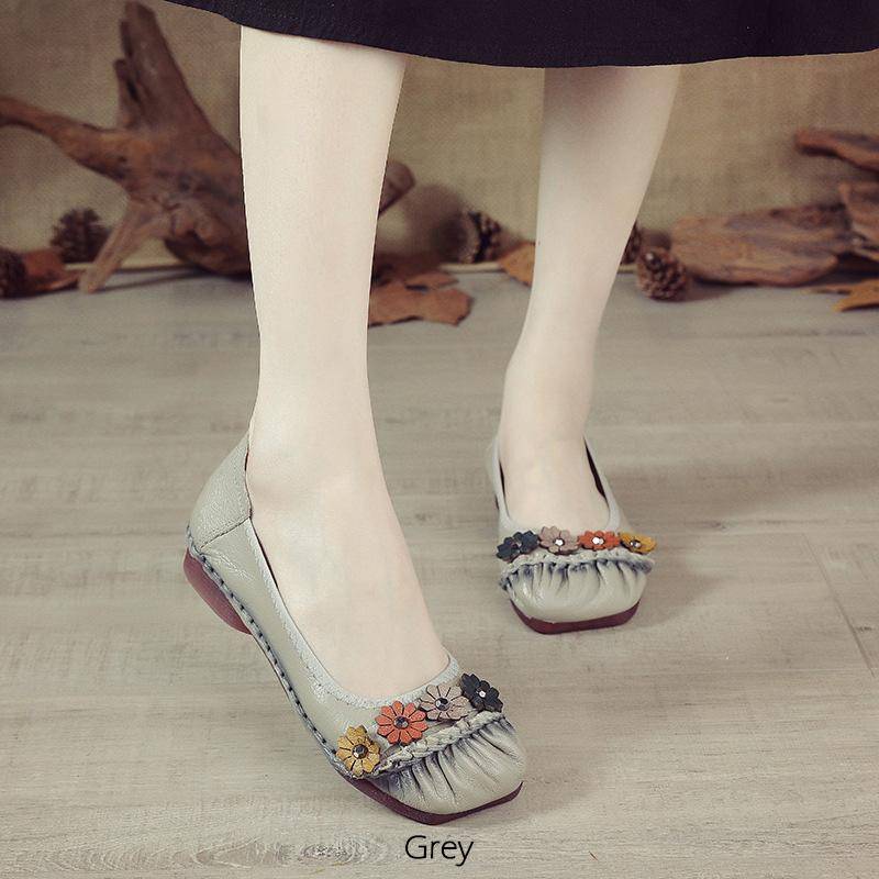 Echtes Leder Frauen Schuhe Casual Luxus Marke Damen Loafer Mokassins Weiche Atmungsaktive Slip auf Weibliche Boot Schuhe Plus Größe 42 von Joom DACH