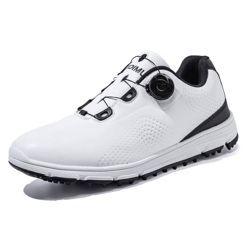 Echtes Leder Herren Golfschuhe Lxury Golfschuhe Atmungsaktive Wanderschuhe für Golfer Anti-Rutsch-Sport-Sneakers Größe 39-45 39 von Joom DACH