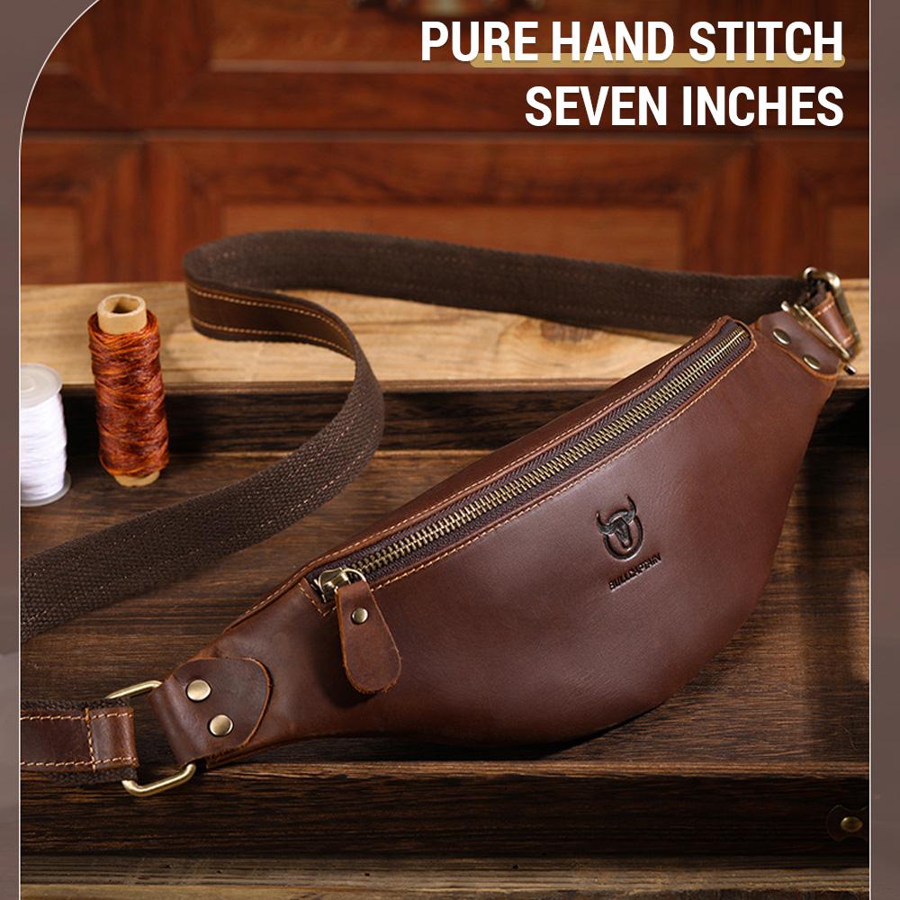 Echtes Leder Hüfttasche Vintage Fanny Pack Herren Rindsleder Umhängetasche Gürteltasche Umhängetasche kaffeebraun Echtes Leder Hüfttasche Vintage Fanny Pack Herren Rindsleder Umhängetasche Gürteltasche Umhängetasche kaffeebraun von Joom DACH