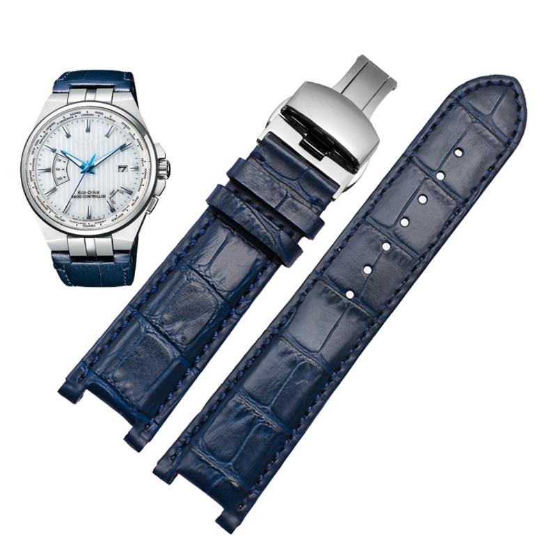 Echtes Leder Kerb Uhrenarmband für Herren Perpetual Calendar CB0164-17E Rindsleder Gürtel CB0160-18A Armband Armband Schwarz Braun von Joom DACH