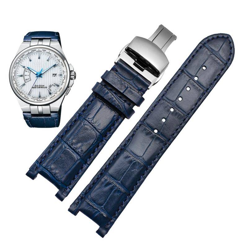 Echtes Leder Kerb Uhrenarmband für Herren Perpetual Calendar CB0164-17E Rindsleder Gürtel CB0160-18A Armband Armband Schwarz Braun von Joom DACH