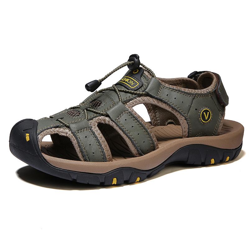 Echtes Leder Männer Schuhe Sommer Neue Große Größe männer Sandalen Männer Sandalen Mode Sandalen Hausschuhe Große Größe 38-47 48 von Joom DACH