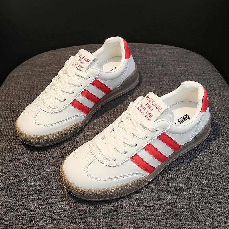 Echtes Leder Retro Deutsche Trainingsschuhe Damen Neu Sommer Dünn Atmungsaktiv Weiche Sohle Pumps Lässiger Sneaker Board Schuhe 40 von Joom DACH