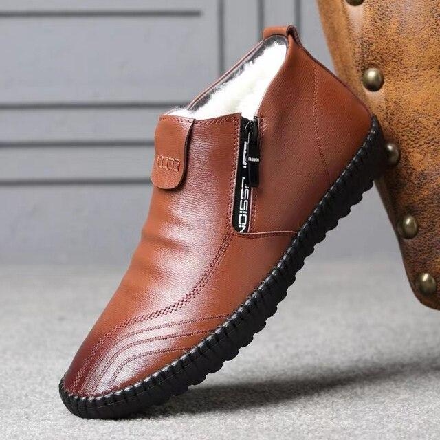 Echtes Leder Schuhe Winter männer Pelz Stiefel Weichen Boden Anti-Slip Warme Luxus Fashion Ankle Botas Halten Warme Schuhe 41 braun Echtes Leder Schuhe Winter männer Pelz Stiefel Weichen Boden Anti-Slip Warme Luxus Fashion Ankle Botas Halten Warme Schuhe 41 braun von Joom DACH