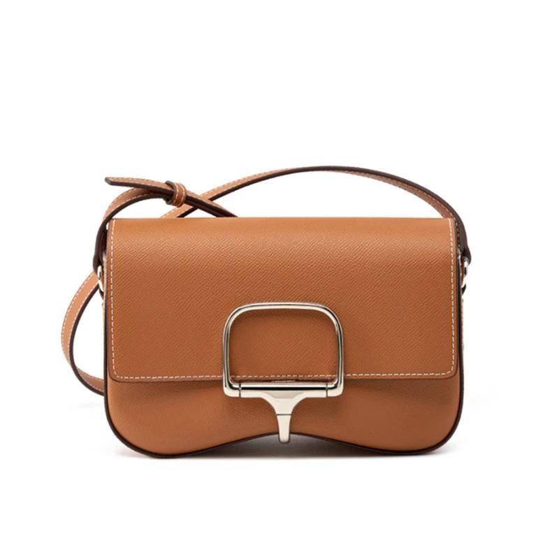 Echtes Leder Tasche für Frauen Kleine Schulter Umhängetaschen Palm Print Designer Weibliche Handtaschen Trend Mode von Joom DACH