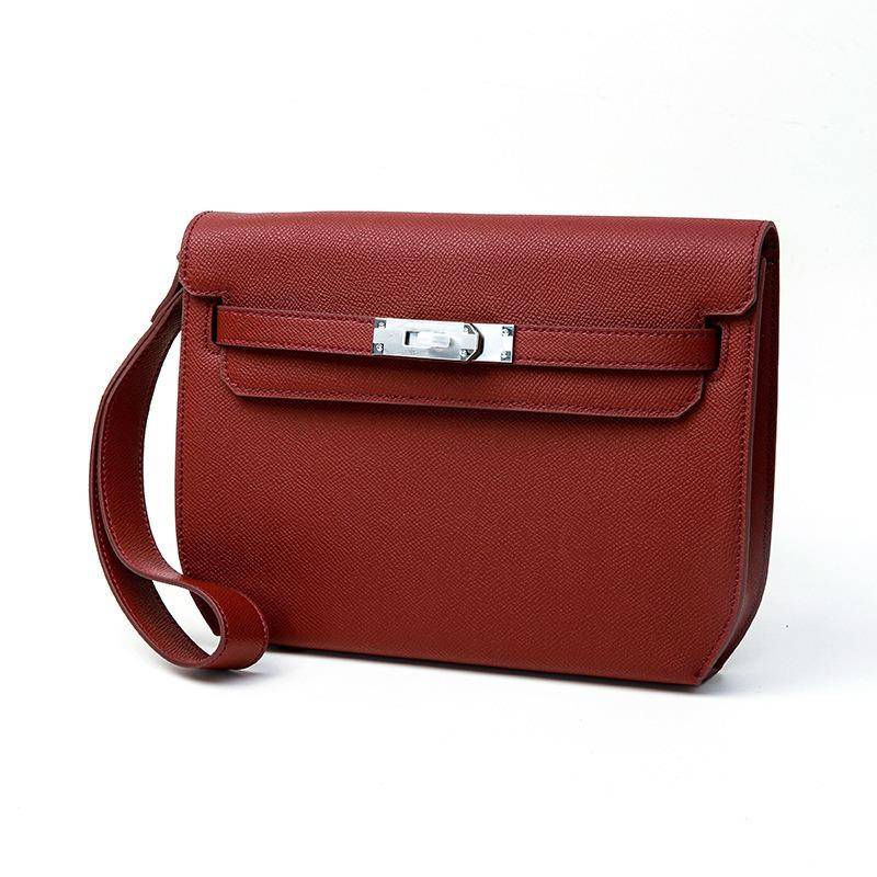 Echtes Leder Vintage Damen Tasche Premium Sense All-in-One Unterarm Pendler Messenger Bag Große Kapazität Schulter Umhängetasche bordeaux von Joom DACH