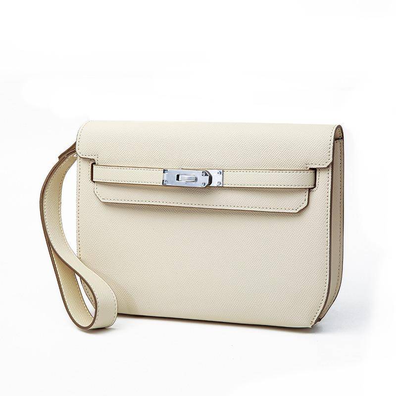 Echtes Leder Vintage Damen Tasche Premium Sense All-in-One Unterarm Pendler Messenger Bag Große Kapazität Schulter Umhängetasche elfenbein von Joom DACH