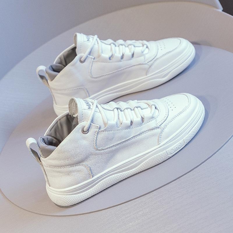 Echtes Leder Weiße Schuhe frauen Sommer Neue Koreanische Version von Alle-spiel Flache Schuhe 38 von Joom DACH