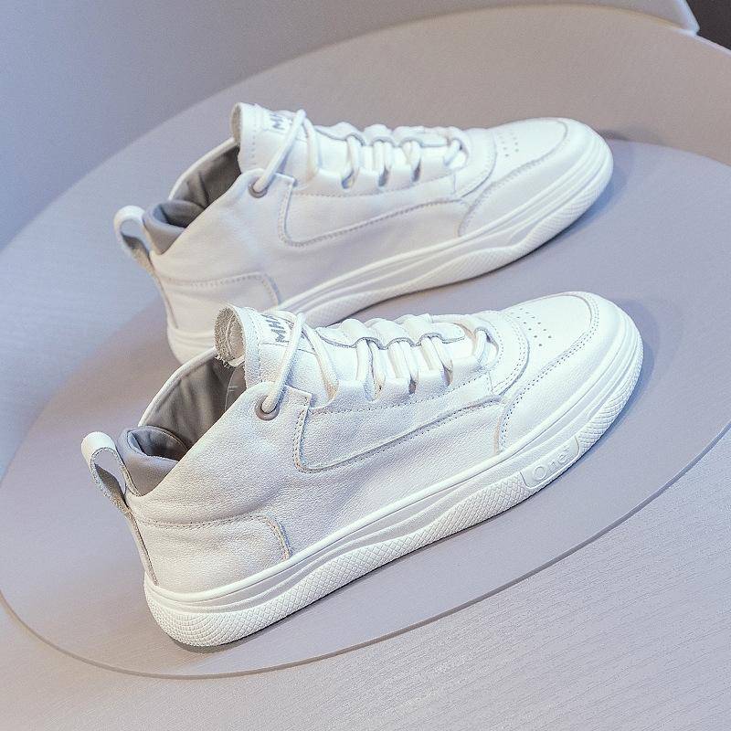 Echtes Leder Weiße Schuhe frauen Sommer Neue Koreanische Version von Alle-spiel Flache Schuhe 38 von Joom DACH