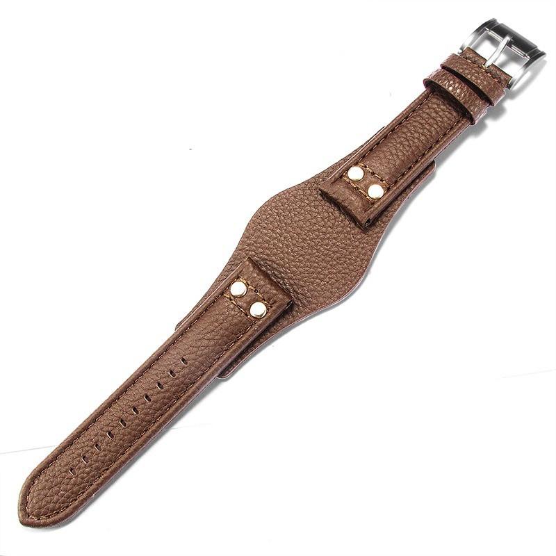 Echtes Lederarmband 22mm Armband mit Matte für Fossil CH2891 CH3051 CH2564 CH2565 Uhrenarmband handgefertigtes Herren-Lederarmband braun von Joom DACH
