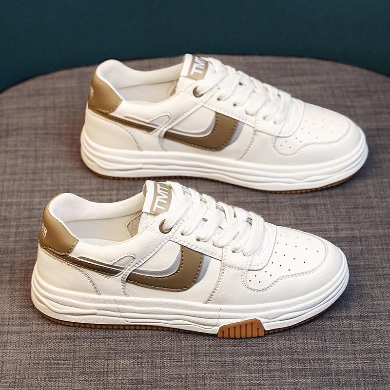 Echtes weiches Leder Weiße Schuhe Damen Frühling Neu I Flache Freizeit Schuhe für Alles 37 von Joom DACH