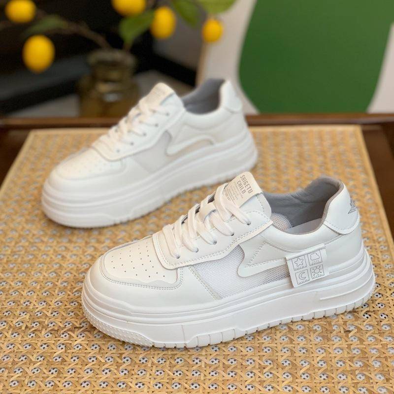 Echtleder Plateau-Sneakers Damen Herbst Neu Ins Modische Lässige Sportliche Allround-Weiße Schuhe 40 von Joom DACH