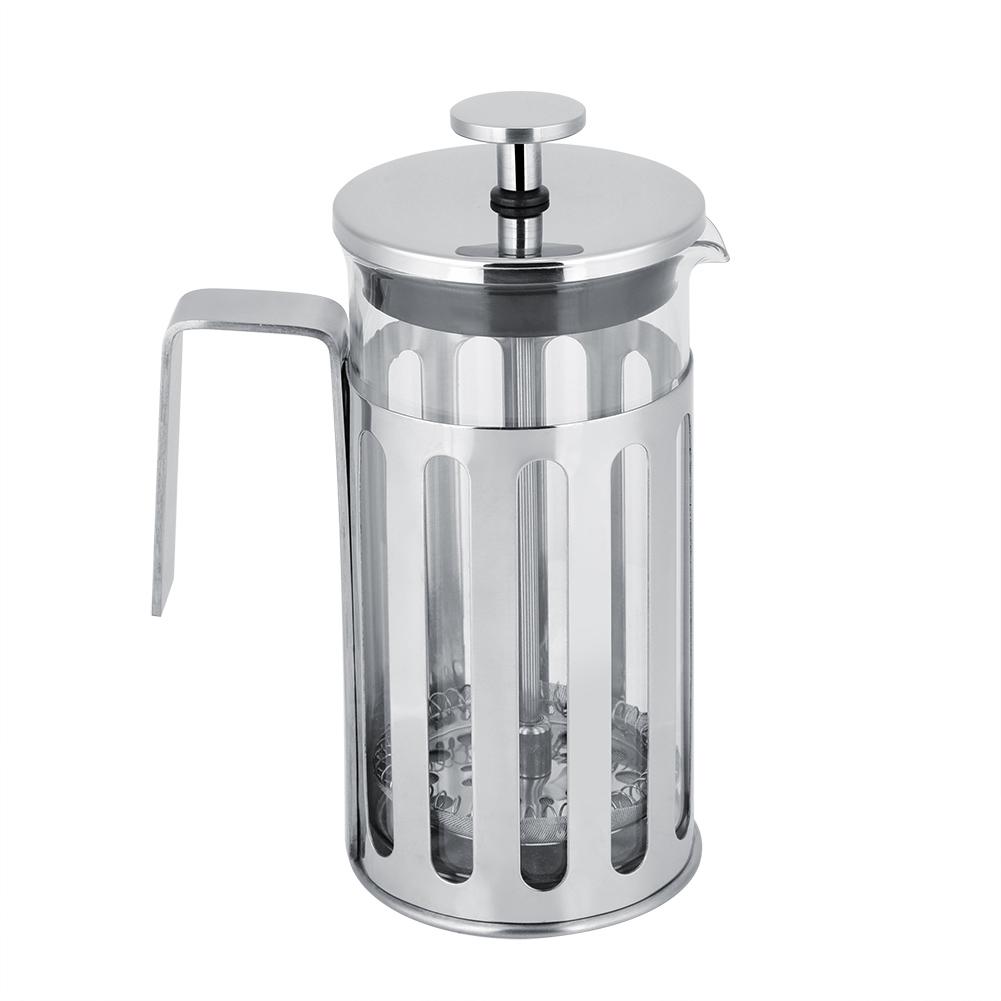 Edelstahl Glas French Press Filter Kaffeekanne Haushalt Teezubereiter(350ML) von Joom DACH