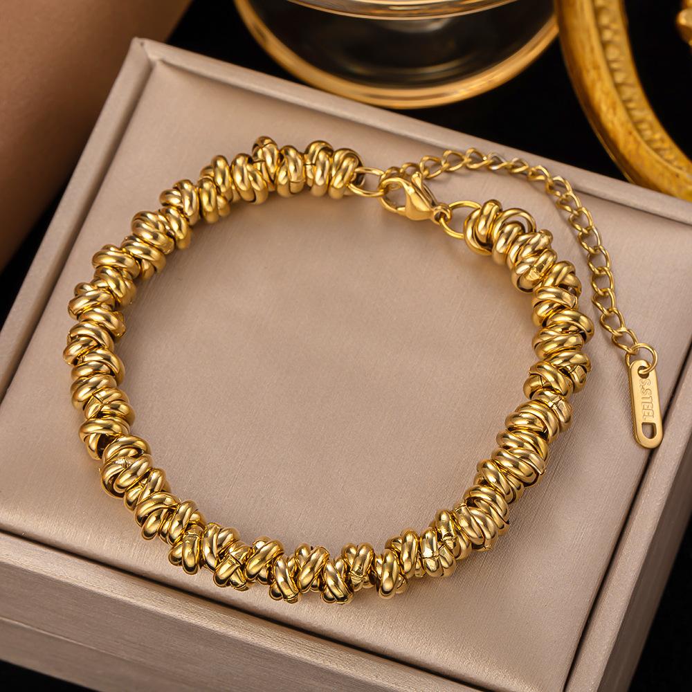 Edelstahl Gold Farbe Mode Grob Kette Armreif Armband Für Frauen Exquisite Handgelenk Schmuck Geschenk Dropshipping gold von Joom DACH