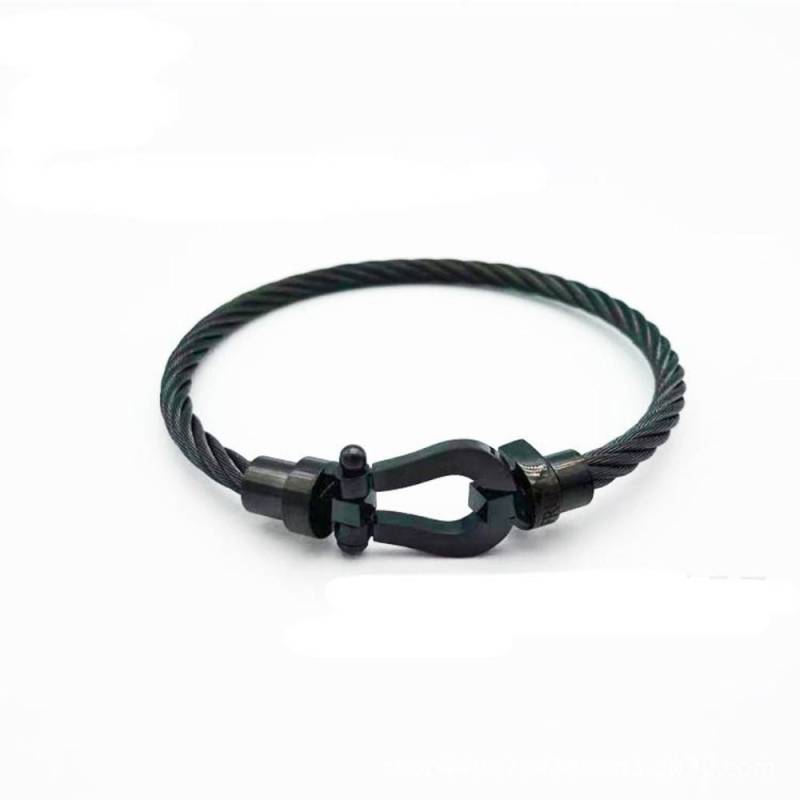 Edelstahl Hufeisen Armband geflochtene Armreifen einfache Magnetverschluss Männer Men 4 von Joom DACH