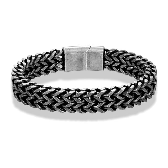 Edelstahl Kette Männer Armband Punk Hand Zubehör Magnetische Verschluss Vintage Armband Männlichen Schmuck Großhandel Weihnachten Geschenke 23cm von Joom DACH