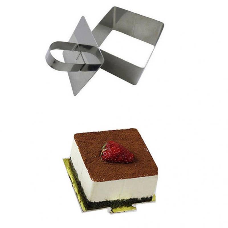 Edelstahl-Kuchenschneider, Backformen, Mini-Fondant-Mousse-Form, Küchen-DIY-Werkzeug von Joom DACH