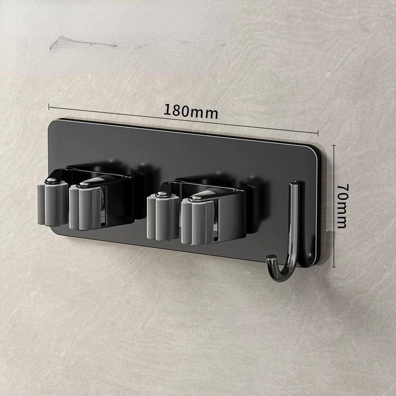 Edelstahl Mopp Halter Wand Montiert Klebstoff Multi-Zweck Haken Haushalt Lagerung Organizer Rack Besen Aufhänger Stick von Joom DACH