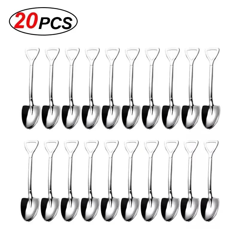 Edelstahl Schaufel Löffel Silber Mini Kaffee Obst Eis Dessert Löffel Teelöffel Kugeln Küche Geschirr Sets Großhandel von Joom DACH