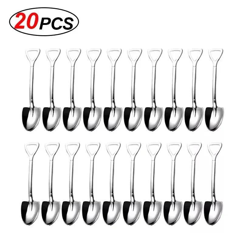 Edelstahl Schaufel Löffel Silber Mini Kaffee Obst Eis Dessert Löffel Teelöffel Kugeln Küche Geschirr Sets Großhandel von Joom DACH