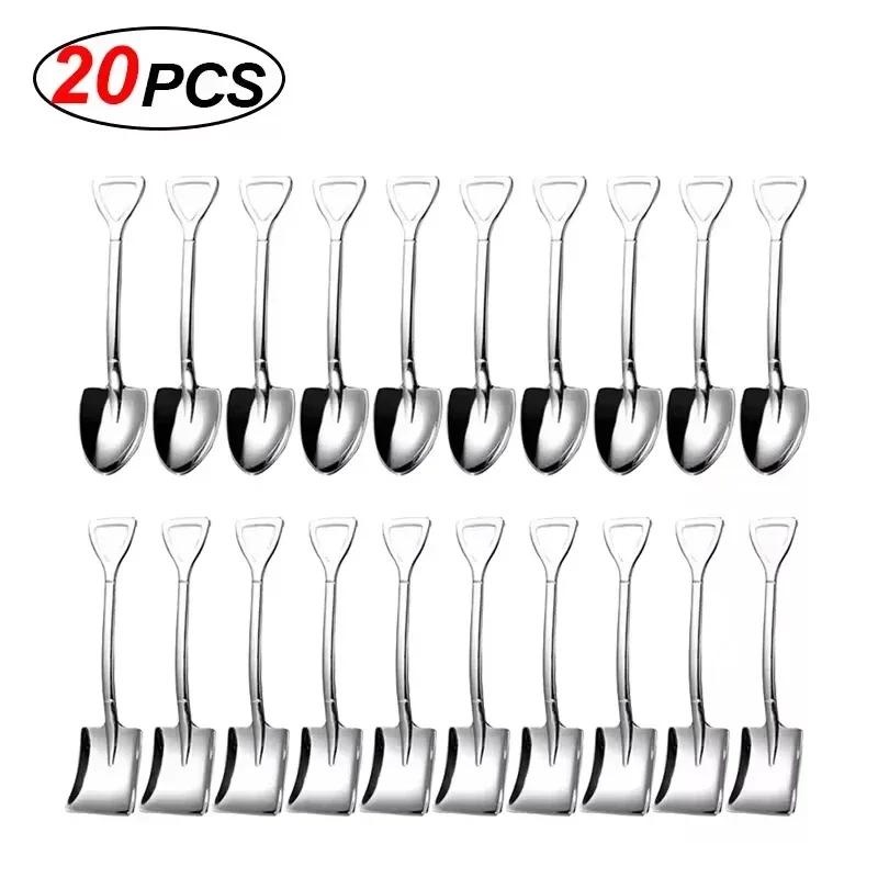 Edelstahl Schaufel Löffel Silber Mini Kaffee Obst Eis Dessert Löffel Teelöffel Kugeln Küche Geschirr Sets Großhandel von Joom DACH