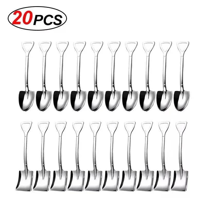 Edelstahl Schaufel Löffel Silber Mini Kaffee Obst Eis Dessert Löffel Teelöffel Kugeln Küche Geschirr Sets Großhandel von Joom DACH