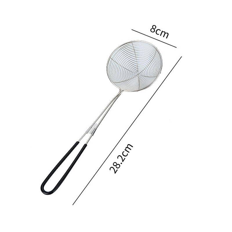 Edelstahl-Sieb, Draht-Skimmer-Löffel mit Griff für heißes Essen im Topf M schwarz von Joom DACH