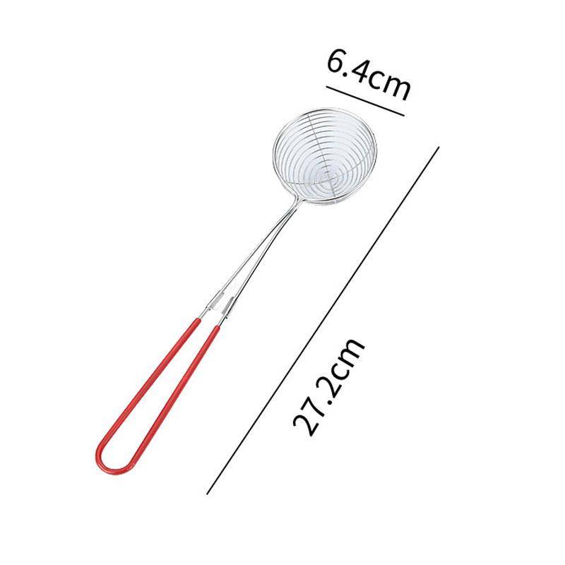 Edelstahl-Sieb, Draht-Skimmer-Löffel mit Griff für heißes Essen im Topf S rot von Joom DACH