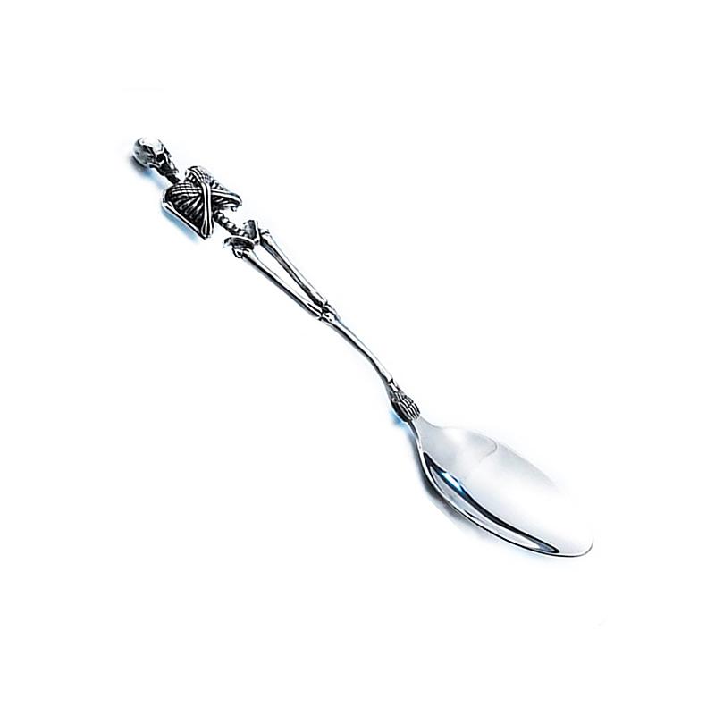 Edelstahl-Skelett-Essgabel-Löffel Halloween-Geschirrset Totenkopf-Besteck Party-Totenkopf-Geschirr-Sets Besteck Geschirr von Joom DACH