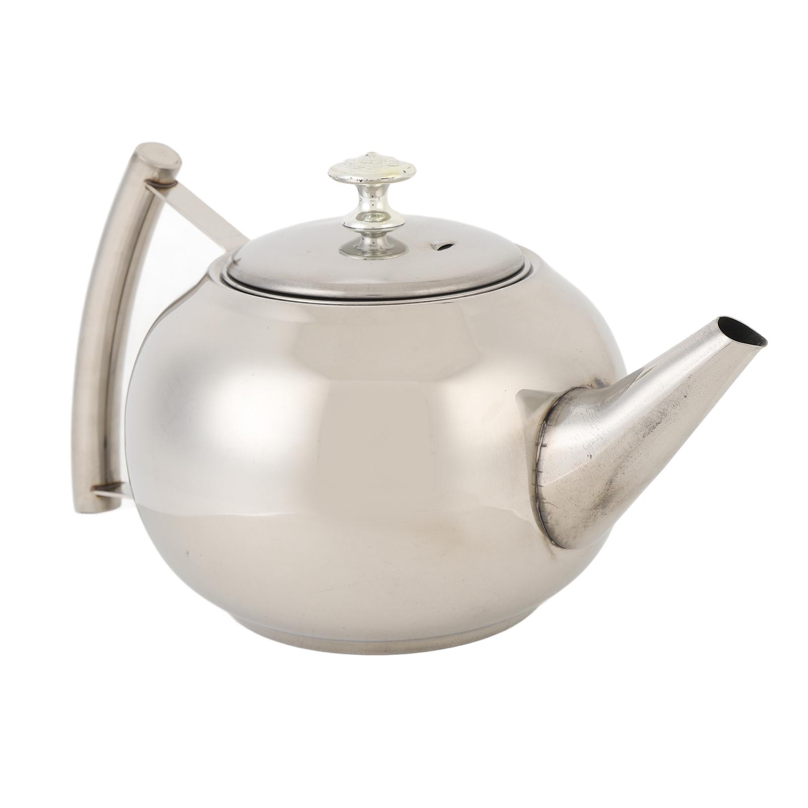 Edelstahl Teekanne Auslaufsicher Ergonomischer Seitengriff Teekessel mit Abnehmbarem Sieb 2000ml 1000ml von Joom DACH