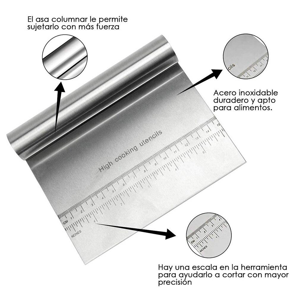 Edelstahl Teig Gebäck Schaber Pizza Cutter Chopper mit Mess Skala Mehrzweck Kuchen Brot Separator Skala Messer silber Edelstahl Teig Gebäck Schaber Pizza Cutter Chopper mit Mess Skala Mehrzweck Kuchen Brot Separator Skala Messer silber von Joom DACH
