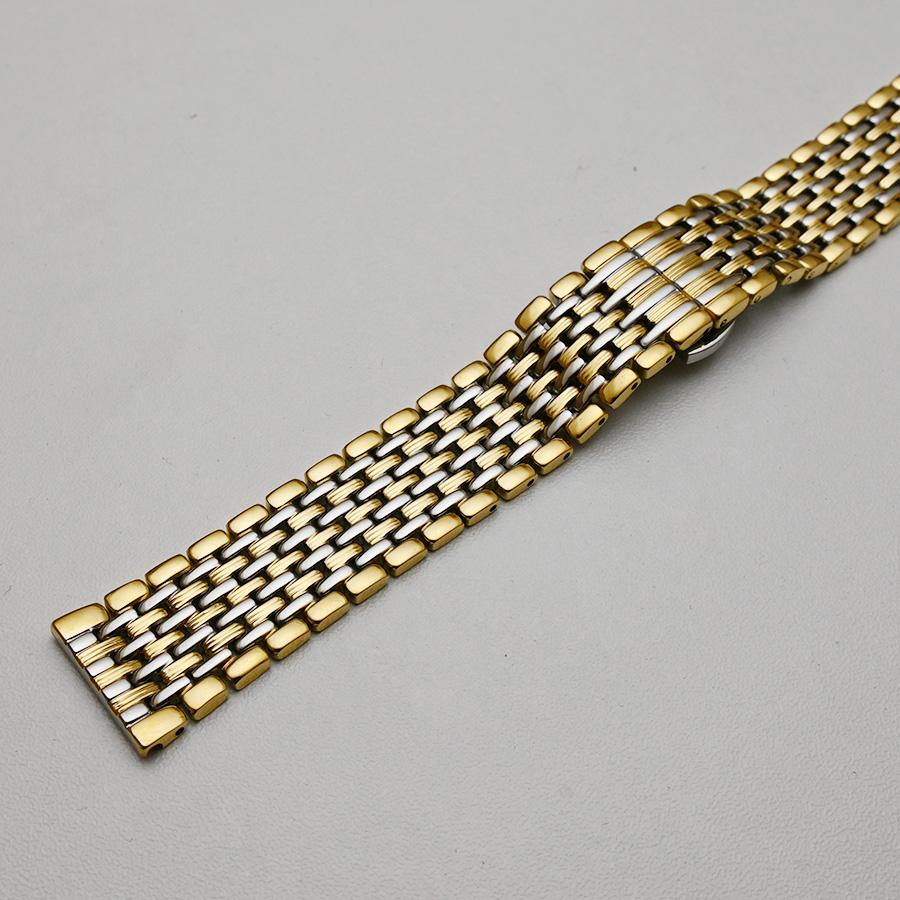 Edelstahl-Uhrenarmband, 18 mm, 20 mm, 22 mm, Silber, Gold, poliert, luxuriöses Ersatz-Armband aus Metall für Herren 22mm gold/silber von Joom DACH