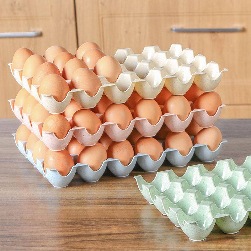 Eier Küche Hühnerei Aufbewahrungsbox Organizer Kühlschrank Aufbewahrung Ei Container Halter Fall Ständer Racks Regal Serviertablett grün von Joom DACH