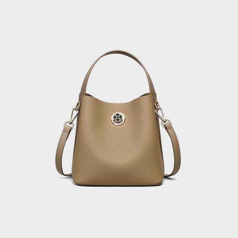 Eimertasche Leder Umhängetasche Damen Tragetaschen Atmosphärische Ein-Schulter-Mama-Tasche von Joom DACH