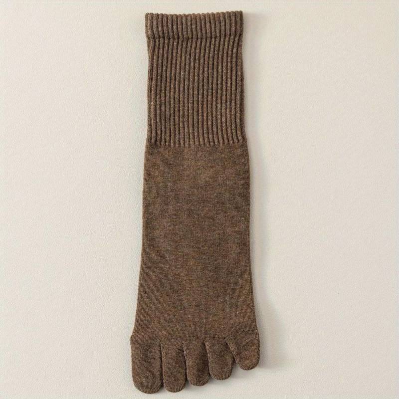 Ein Paar Fünf-Finger-Socken für Damen, hochwertige Zehensocken aus Baumwolle, für Herbst und Frühling, Mittelrohr-Sportsocken mit getrennten Fingern Ein Paar Fünf-Finger-Socken für Damen, hochwertige Zehensocken aus Baumwolle, für Herbst und Frühling, Mittelrohr-Sportsocken mit getrennten Fingern von Joom DACH