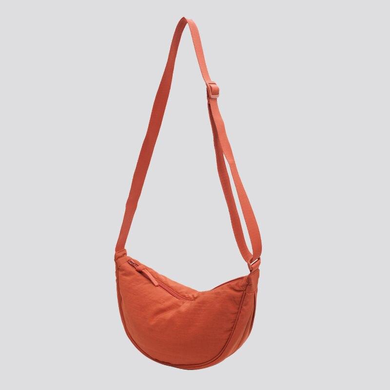 Einfache Design Frauen Umhängetasche Mode Damen Nylon Hobos Kleine Schulter Taschen Vintage Weibliche Mädchen Brieftasche Tuch Handtaschen orange von Joom DACH
