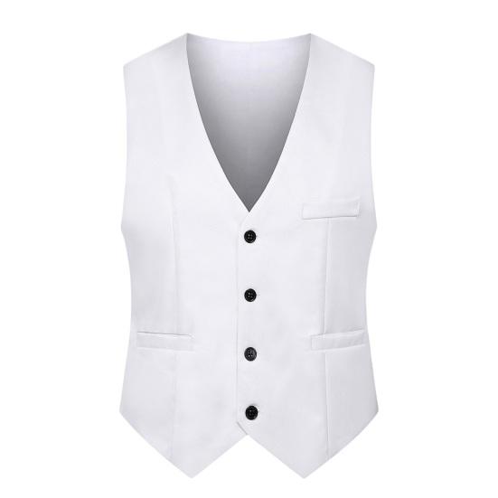 Einfache Einfarbige Männer Anzug Weste Slim Fit V-ausschnitt Ärmellose Einreiher Freizeit Party Bar Bankett Kleid Weste Arbeitskleidung M weiß Einfache Einfarbige Männer Anzug Weste Slim Fit V-ausschnitt Ärmellose Einreiher Freizeit Party Bar Bankett Kleid Weste Arbeitskleidung M weiß von Joom DACH