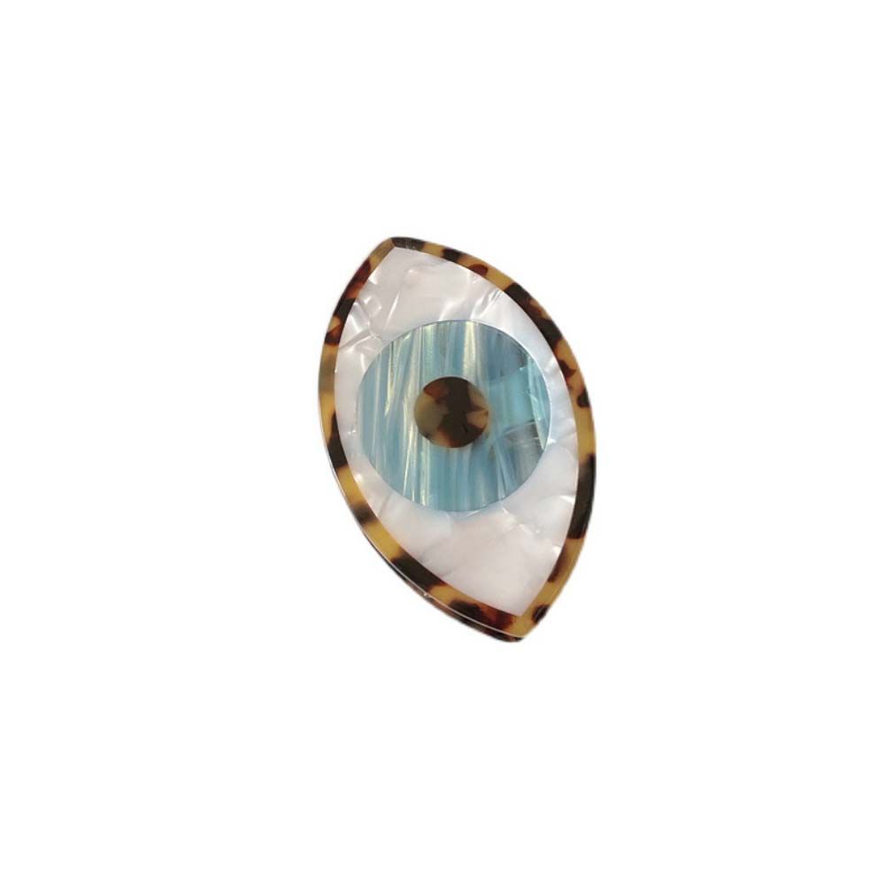 Einfache Geometrische Kontrastfarbe Damen Blaues Auge Ovaler Haarklammer Haarschmuck Acryl Haarspange A von Joom DACH